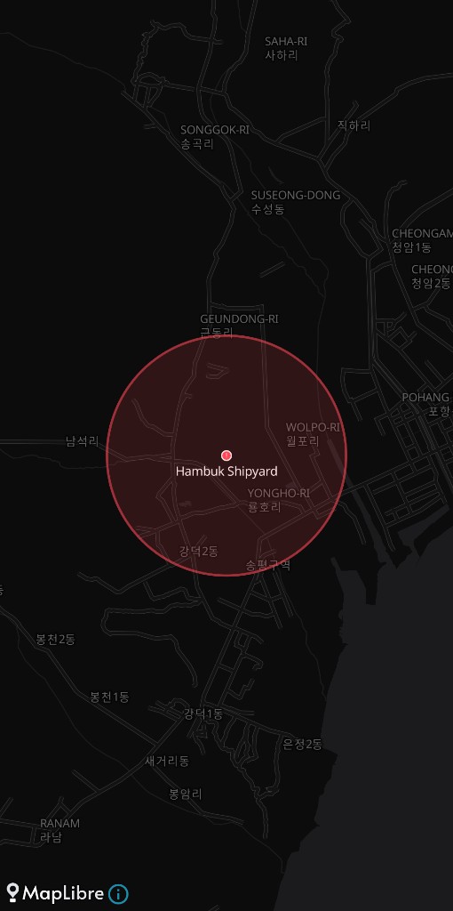 North Korea's New Destroyer Launch Fails — click to load interactive map